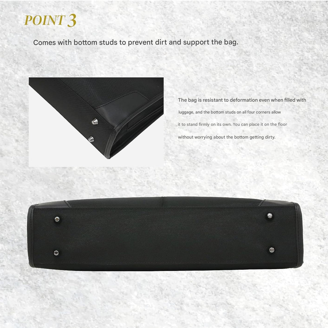 Organized unisex business briefcase, a professional laptop & document holder for work & travel; synthetic leather.