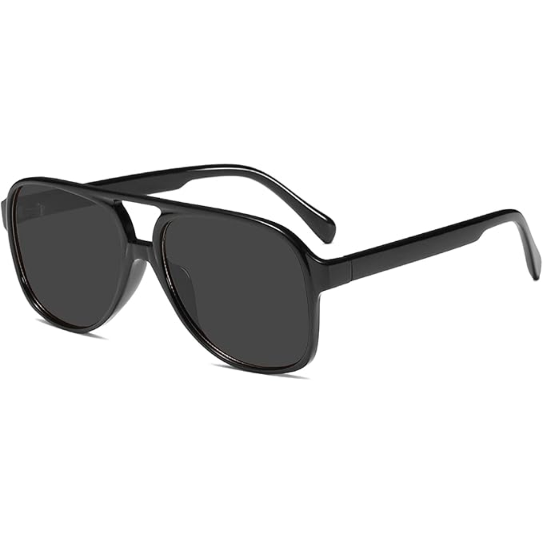 Unisex oversized aviator sunglasses, clear view of the UV400 protective lenses