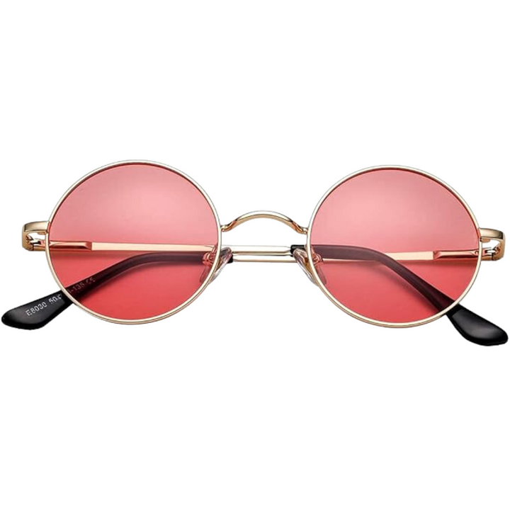 Vintage retro round sunglasses, gray polarized lenses, perfect for outdoor activities & sun glare reduction