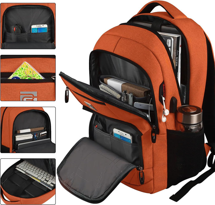 Front pocket detail of the anti-theft travel bag, designed for quick access to small items while secure