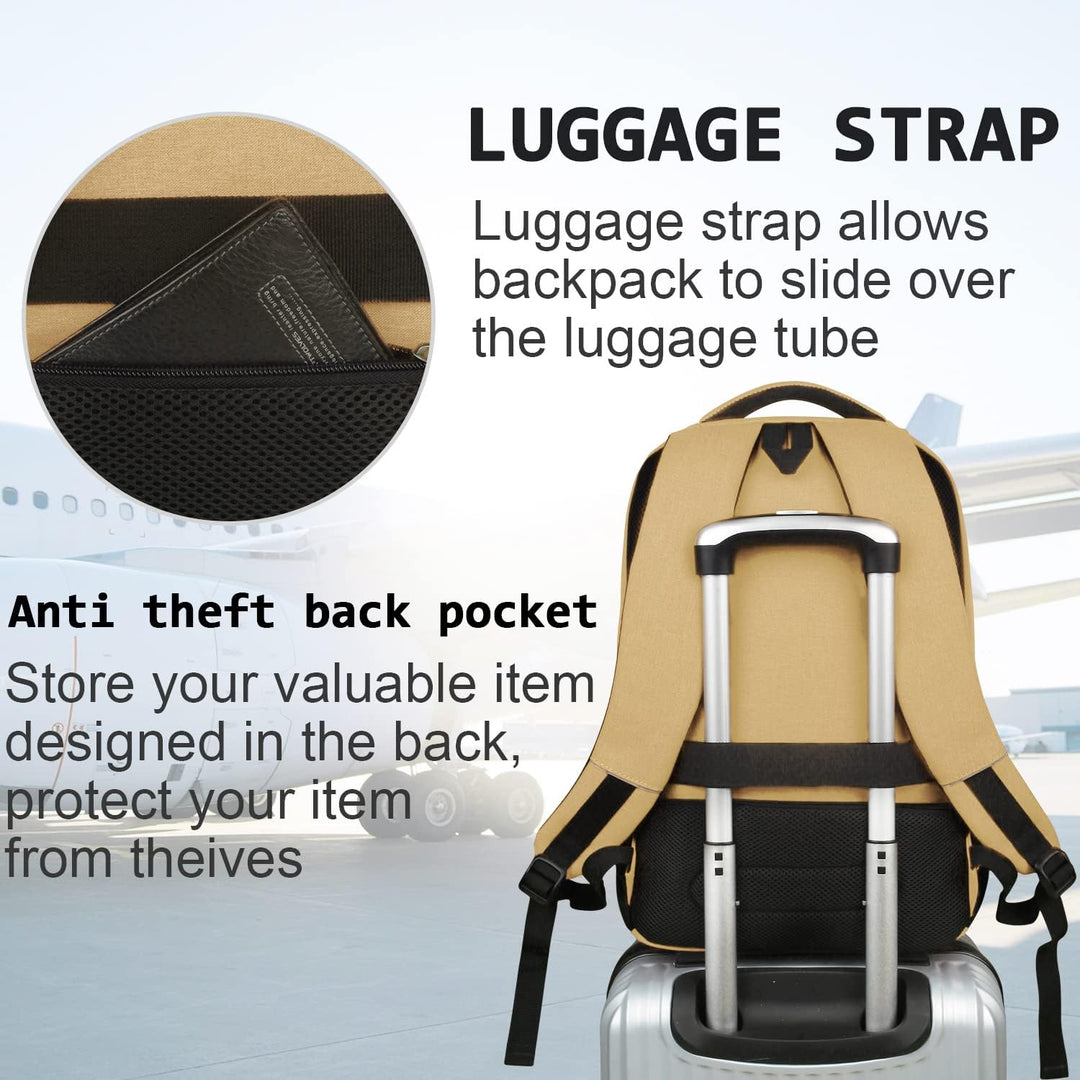 Everyday anti-theft bag, slim design, USB charging capability, organizes essentials securely.