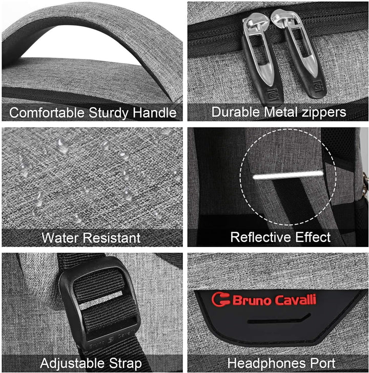 Versatile anti-theft backpack, USB charger, for gym, school, work, and travel.