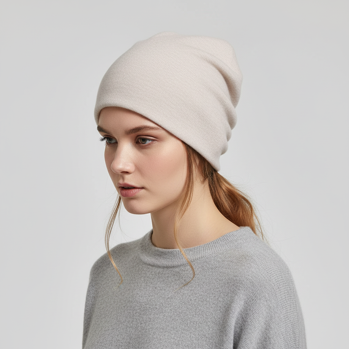 Casual accessory: a stylish slouchy wool beanie in burgundy, ideal for adding warmth to any outfit