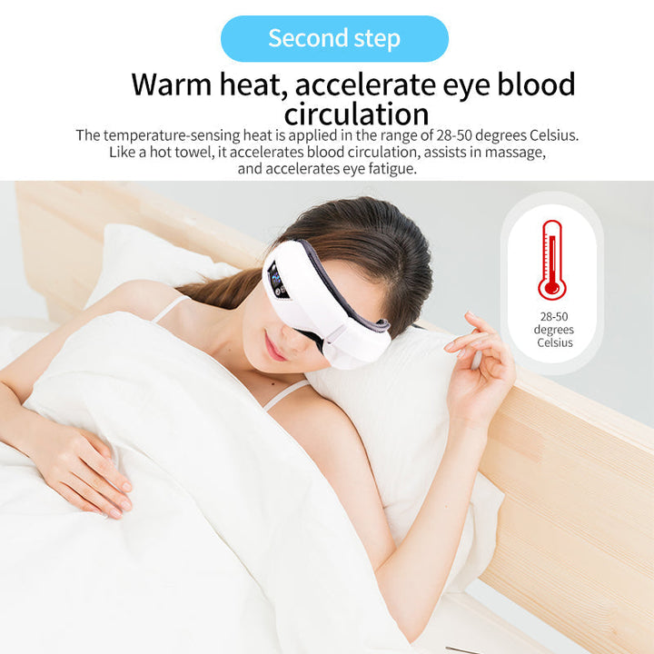 Bluetooth-enabled smart eye massager, ideal for daily relaxation routines
