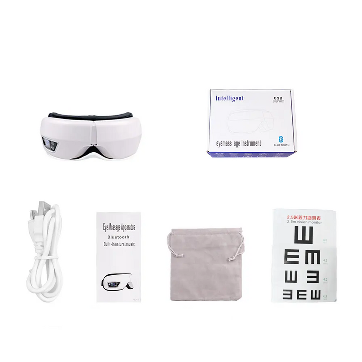 Smart eye massager, a health and relaxation device with Bluetooth and heat