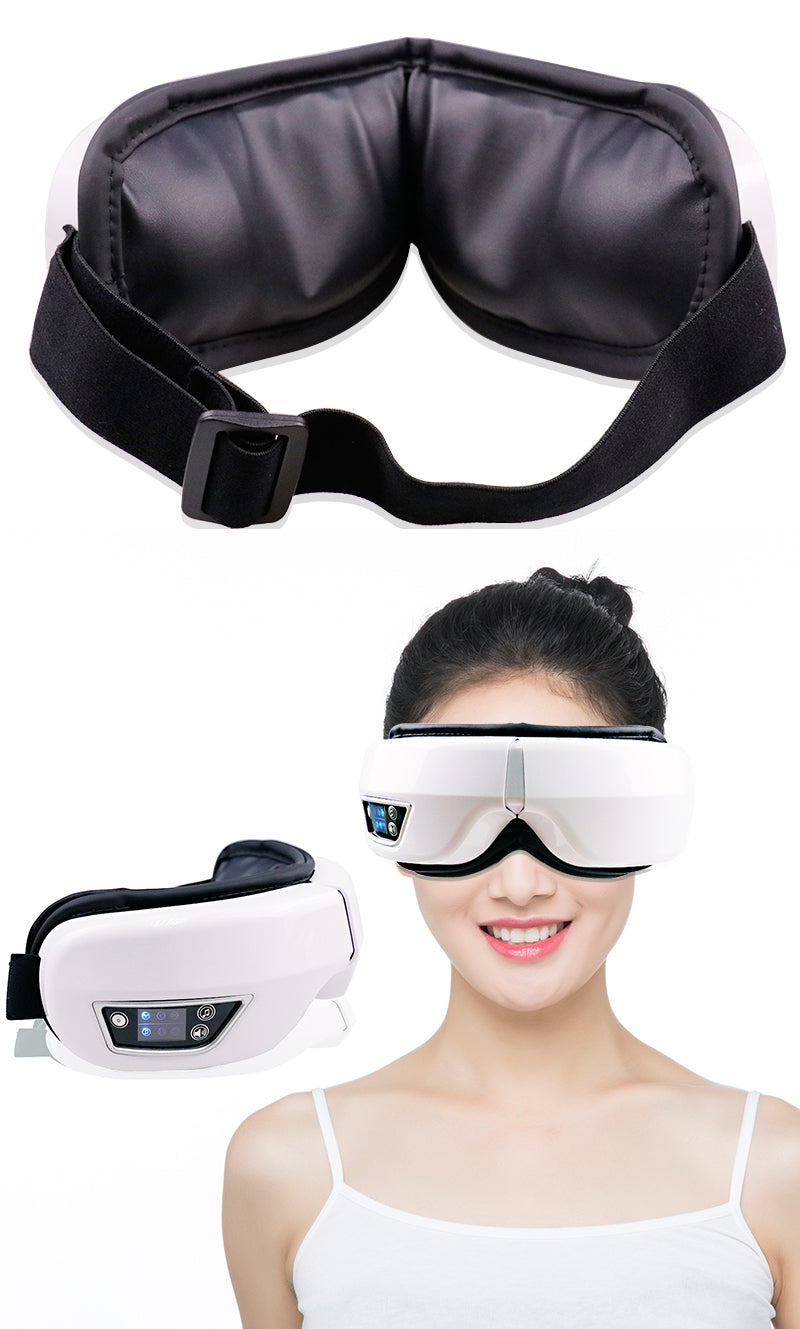 Unisex smart eye massager, perfect for relaxation with built-in Bluetooth audio