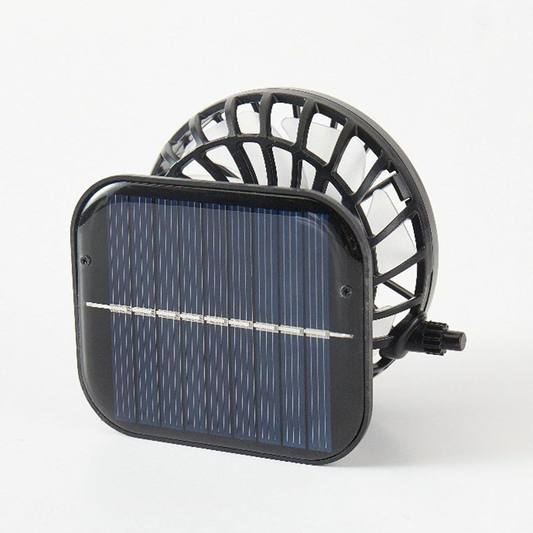 Back view of the solar fan cooling hat, displaying its ergonomic design and UV defense.