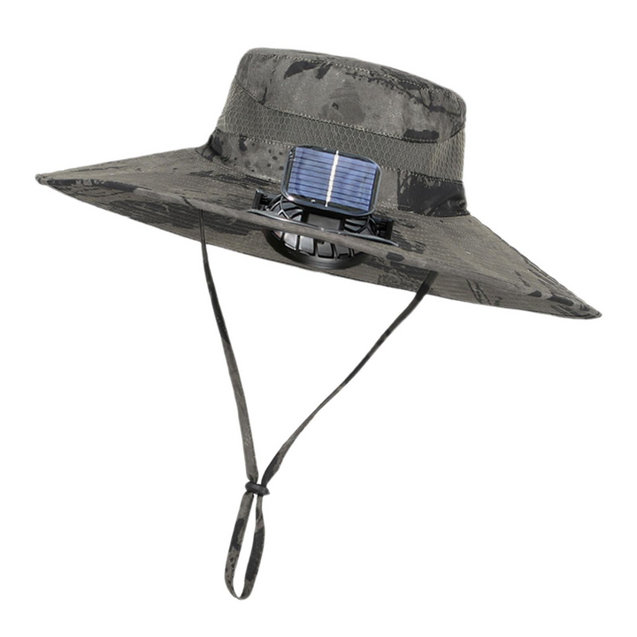 Unisex solar fan sun hat for ultimate outdoor cooling & UV protection.