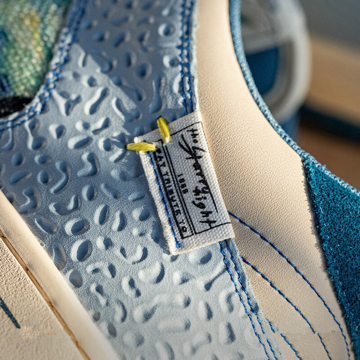 Everyday style Starry Night artistic sneakers. Unisex shoes with vibrant print & comfortable sole for casual fashion.