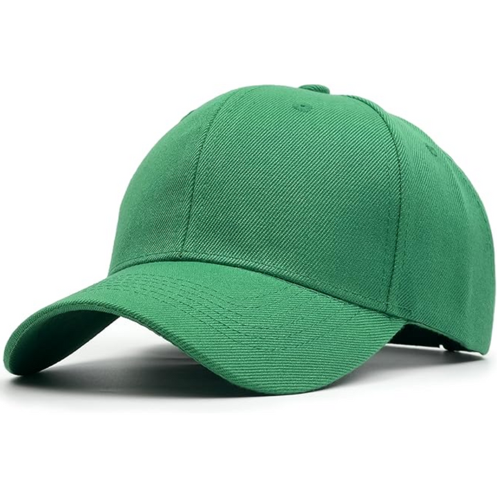 Side view of a gray unisex baseball cap, showcasing its adjustable strap and classic headwear style