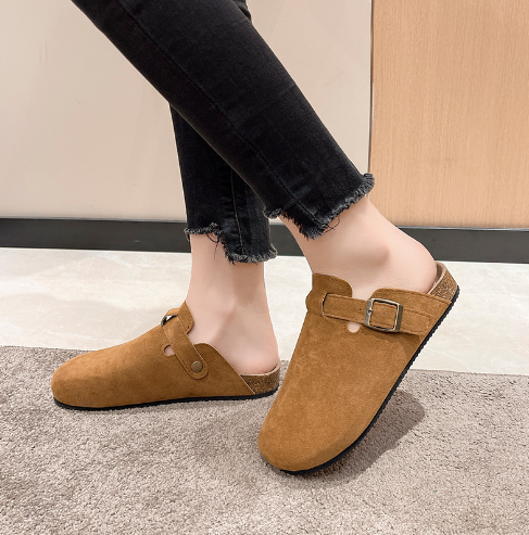 Adjustable buckle suede slip-on shoes, designed for ultimate unisex comfort and casual style.