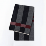 Black/Gray/Red Wide Stripes