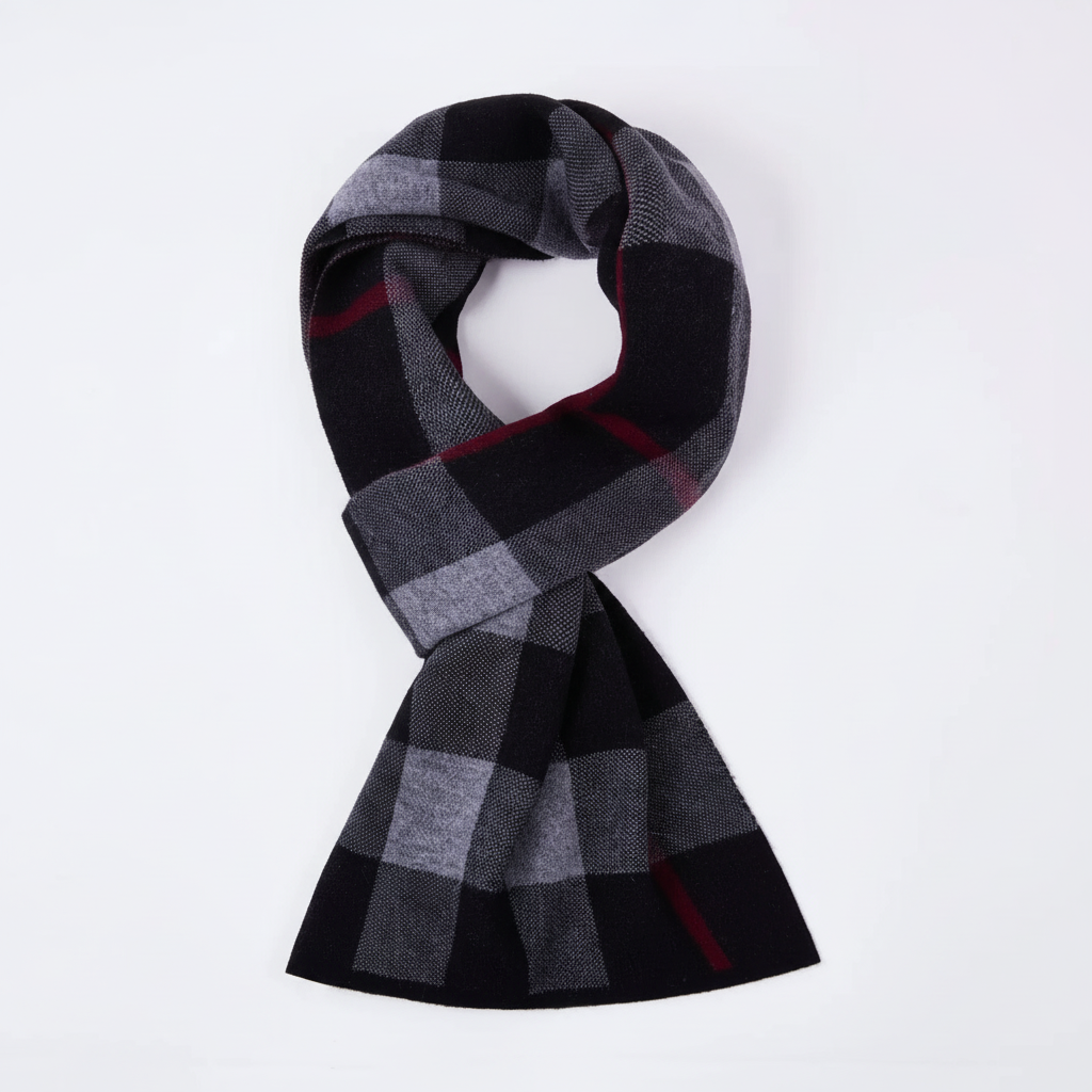 Unisex striped wool scarf, ideal for cold weather, a warm and fashionable accessory