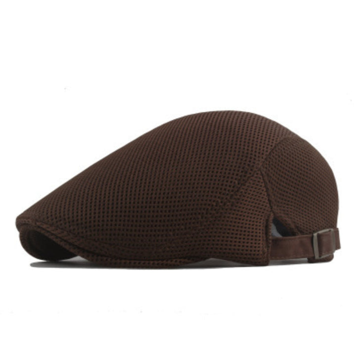 Stylish and practical unisex summer flat cap, neutral, breathable polyester for active lifestyles.