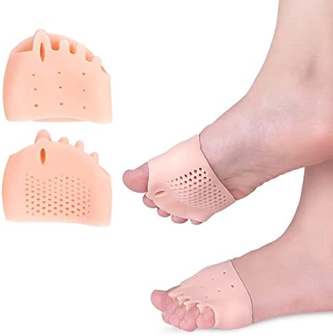 Unisex therapeutic toe spreaders with soft silicone cushion pads for bunion and plantar fasciitis relief. Foot care.