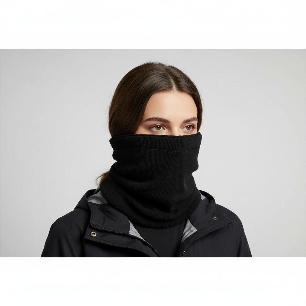 Unisex neck guard, fleece-lined and thermal, perfect for winter sports & chilly days