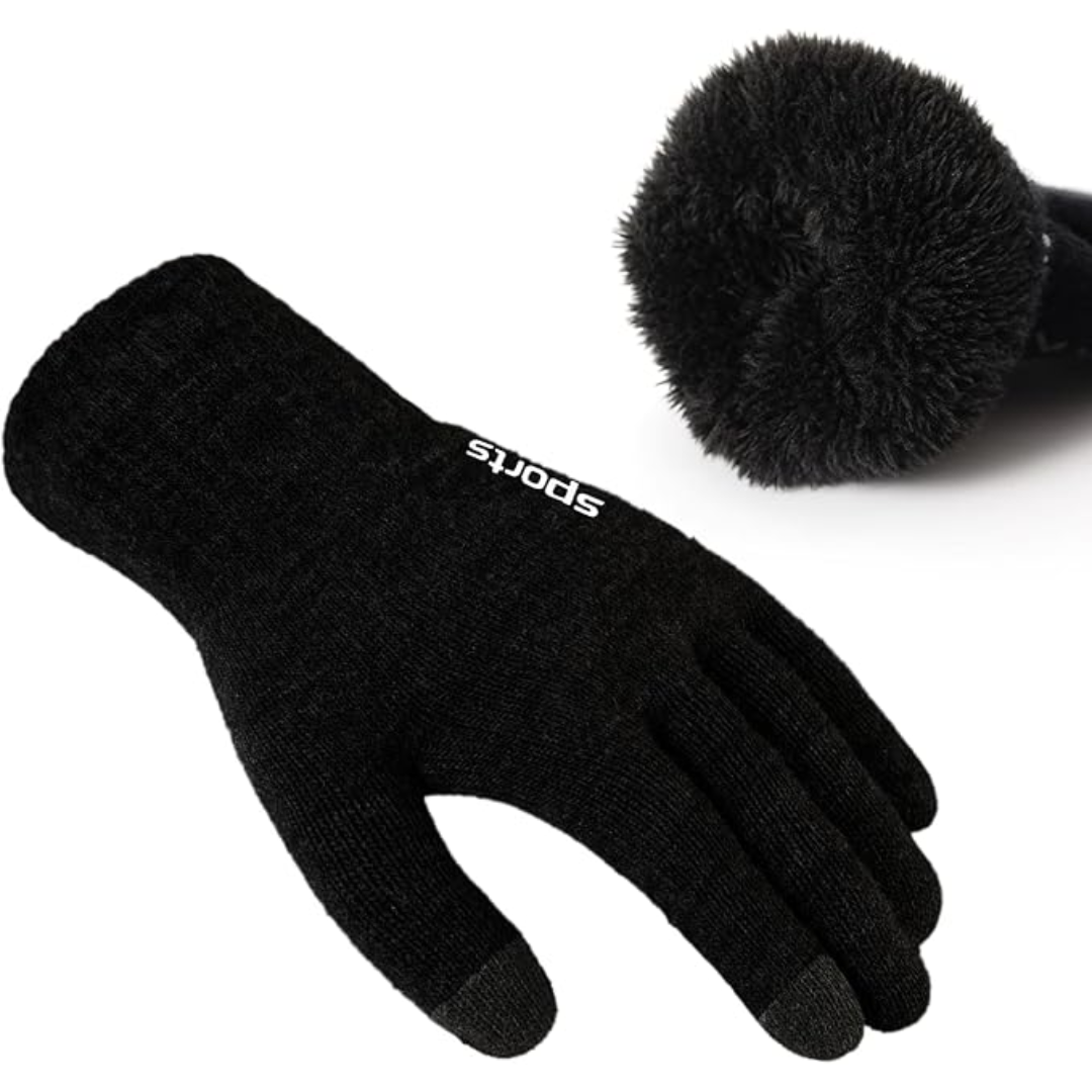 Unisex thermal touchscreen winter gloves for cold weather comfort and smartphone use.