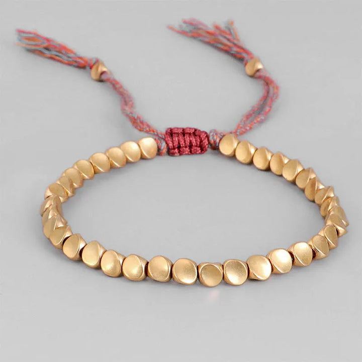 Stylish unisex Tibetan Buddhist Harmony bracelet, handcrafted with natural stone beads for spiritual well-being.