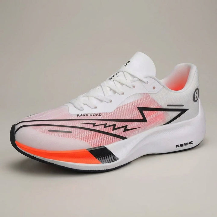 Unisex Trinity sport shoes in motion, emphasizing comfort and cushioning for runners.