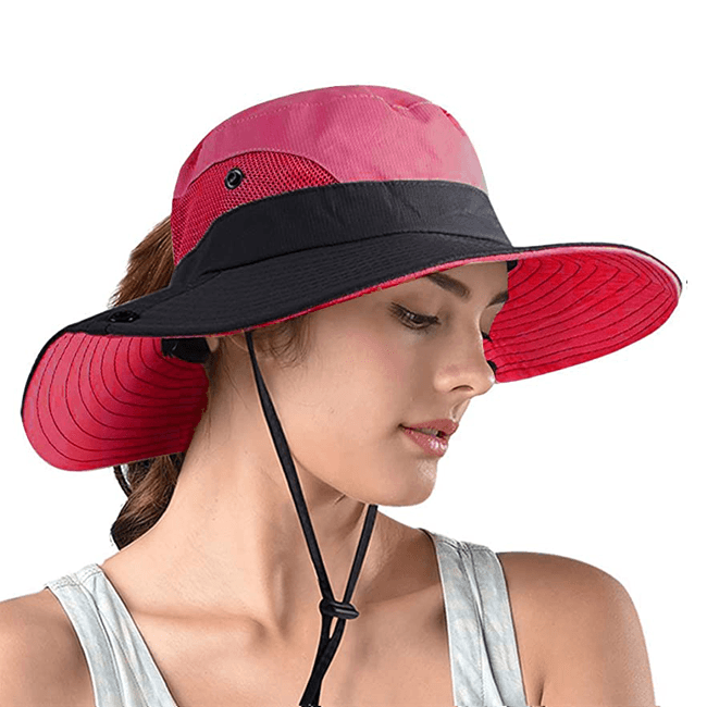 Versatile UV sun hat, foldable visor bucket hat, perfect for beach, hiking, and travel