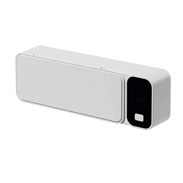 Unisex UV toothbrush sterilizer, wall-mounted for bathroom hygiene & family dental health.