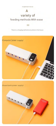 Smart UV toothbrush sterilizer, a wall-mounted organizer for enhanced family dental care and hygiene.