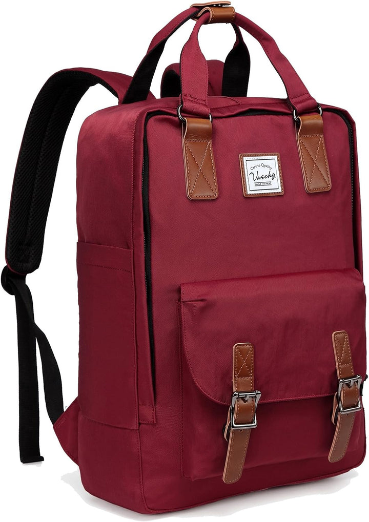 UrbanEase vintage laptop bag, 15.6-inch, with ample organizer pockets.