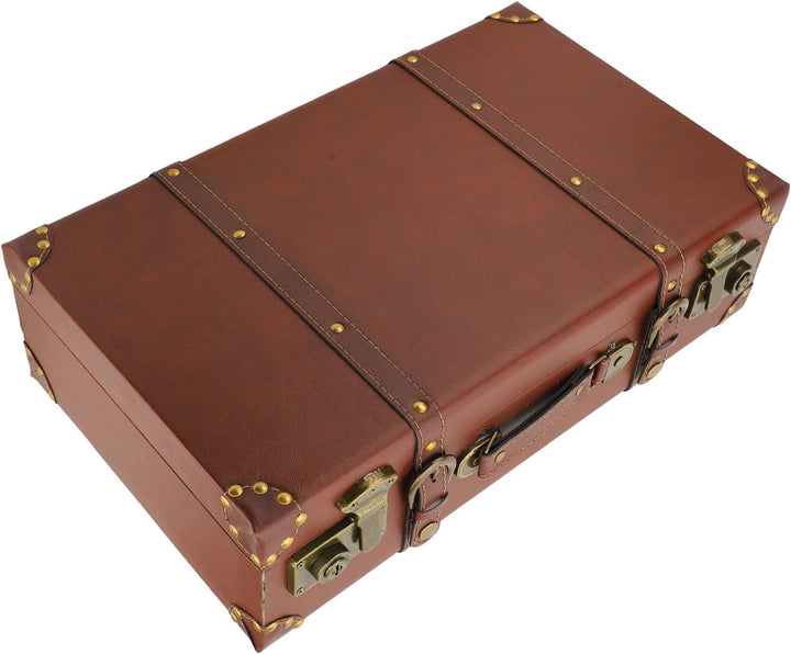 Elegant brown leather vintage overnight bag, a stylish carry-on travel case with a secure lock.