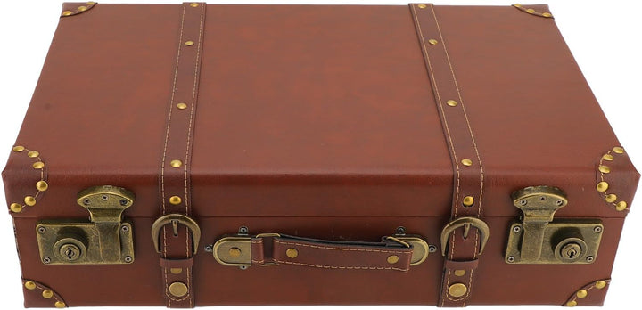 Classic unisex vintage leather overnight case with a robust secure lock, perfect carry-on luggage.