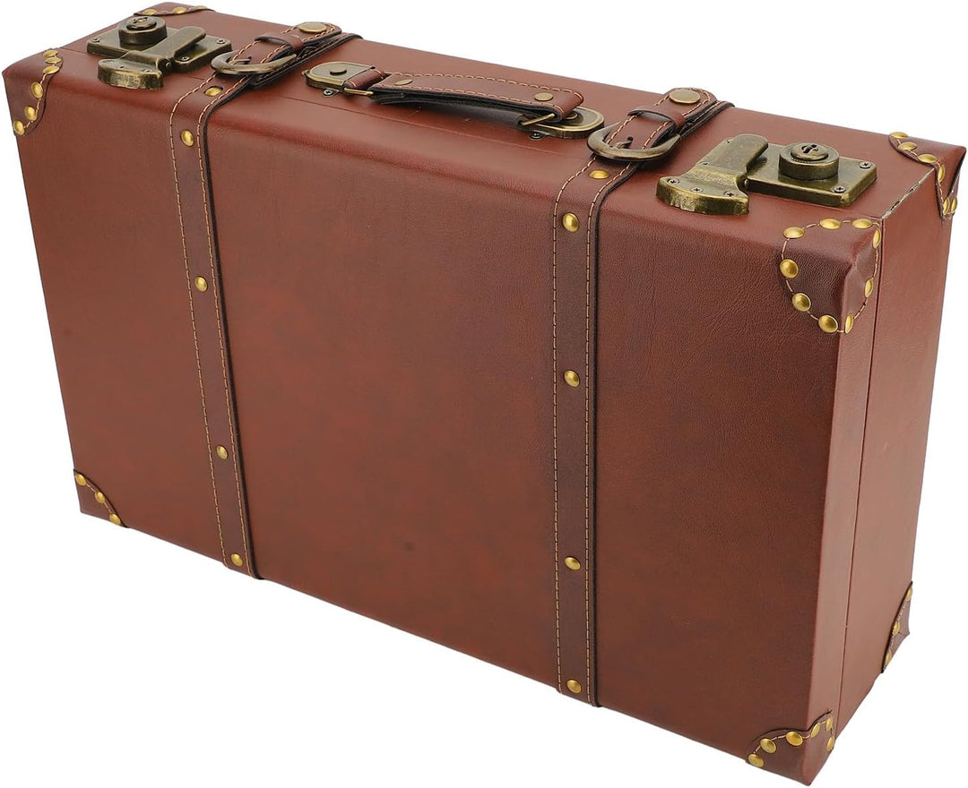 Open vintage leather overnight case revealing spacious interior, ready for travel essentials