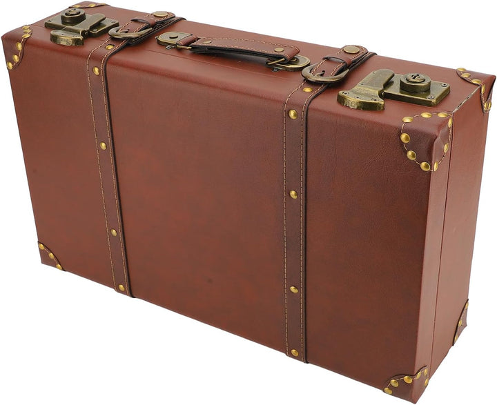 Open vintage leather overnight case revealing spacious interior, ready for travel essentials