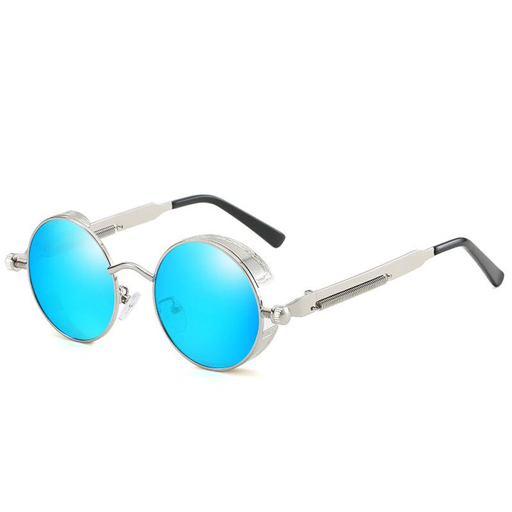 Trendy vintage polarized sunglasses, unisex fit, UV400 sun protection, fashion eyewear.