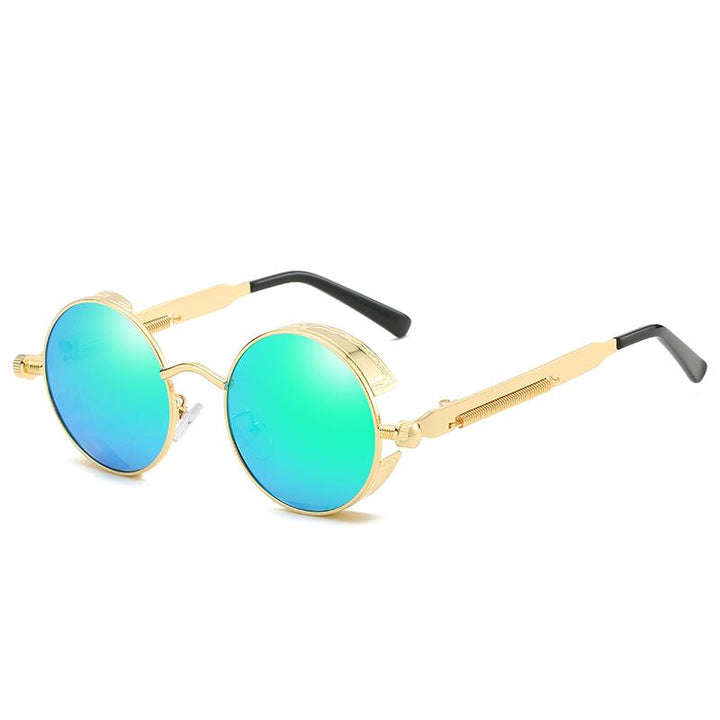 Unisex vintage polarized eyewear, stylish bronze frame, UV400 protection, summer accessory.