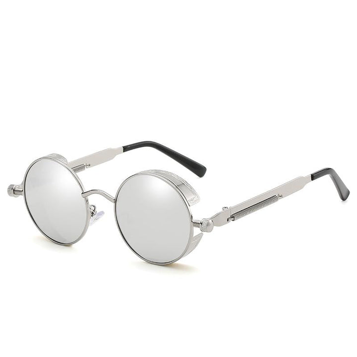 Fashion-forward vintage sunglasses, polarized UV400 lenses, bronze alloy frame, unisex design.
