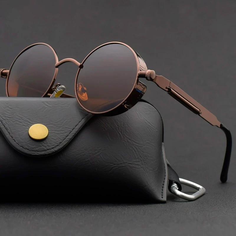 Retro style unisex sunglasses with polarized UV400 lenses, essential fashion accessory for sunny days.