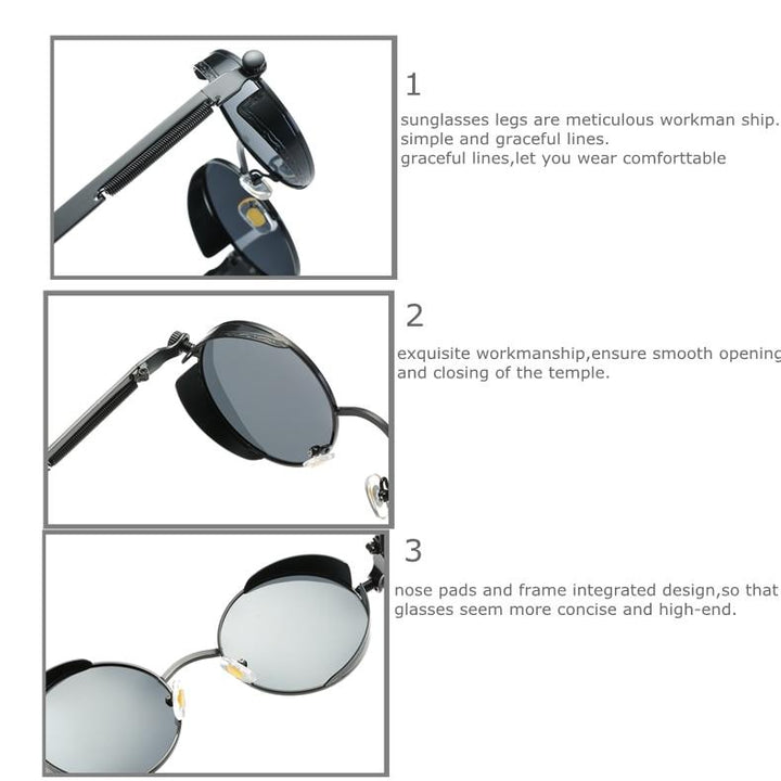 Bronze vintage polarized sunglasses, unisex retro style with alloy frame and UV400 lenses.