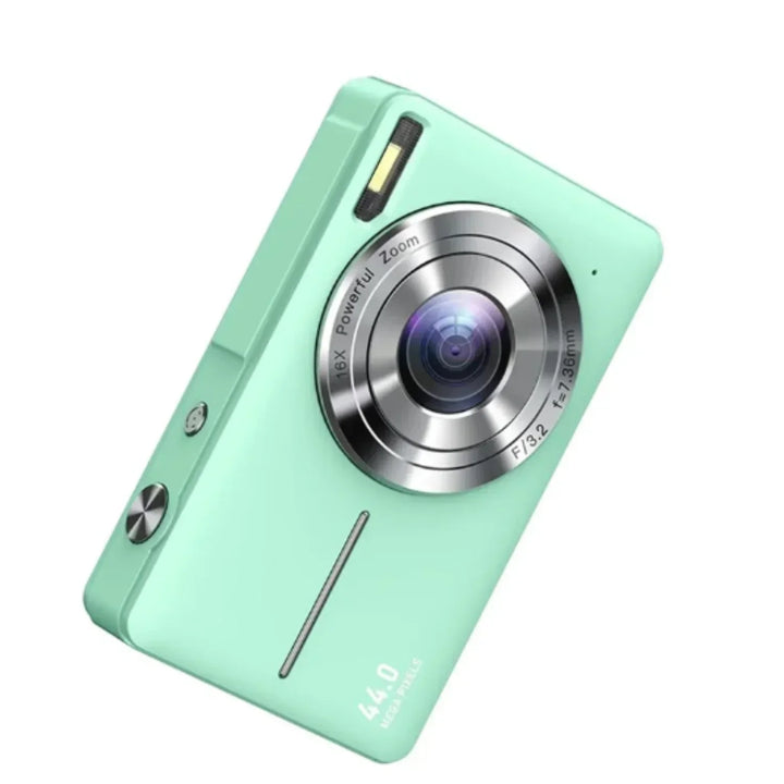 Retro digital point and shoot camera, easy to use, perfect for capturing memories.