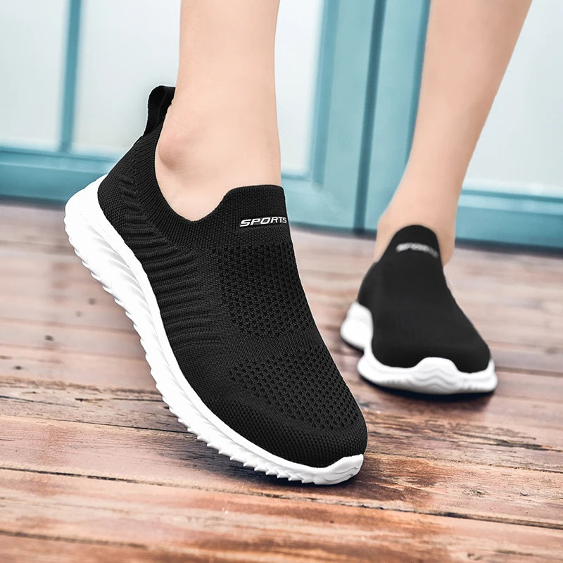 Easy-wear casual slip-on shoes, orthopedic design for foot pain and arch support.