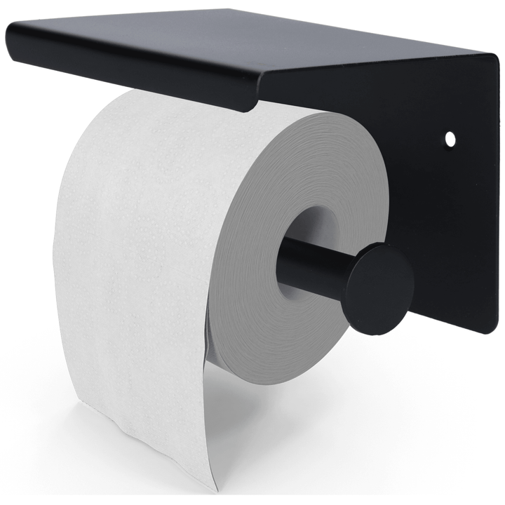 Unisex Wall-Mounted Toilet Paper Holder with Shelf