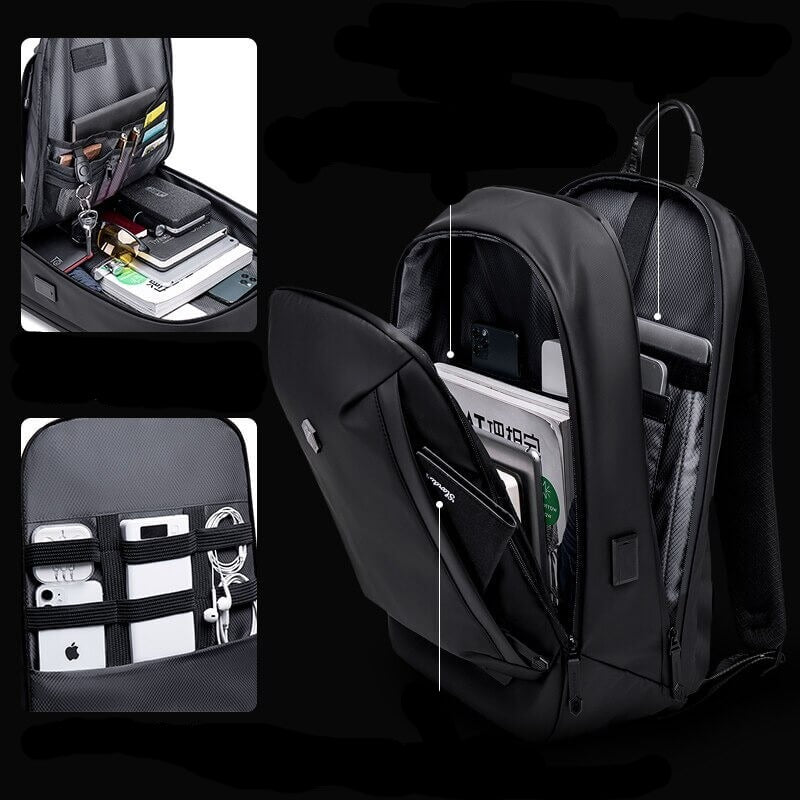 AllCarry multifunction backpack with hidden zippers, ideal for secure travel & laptop carry