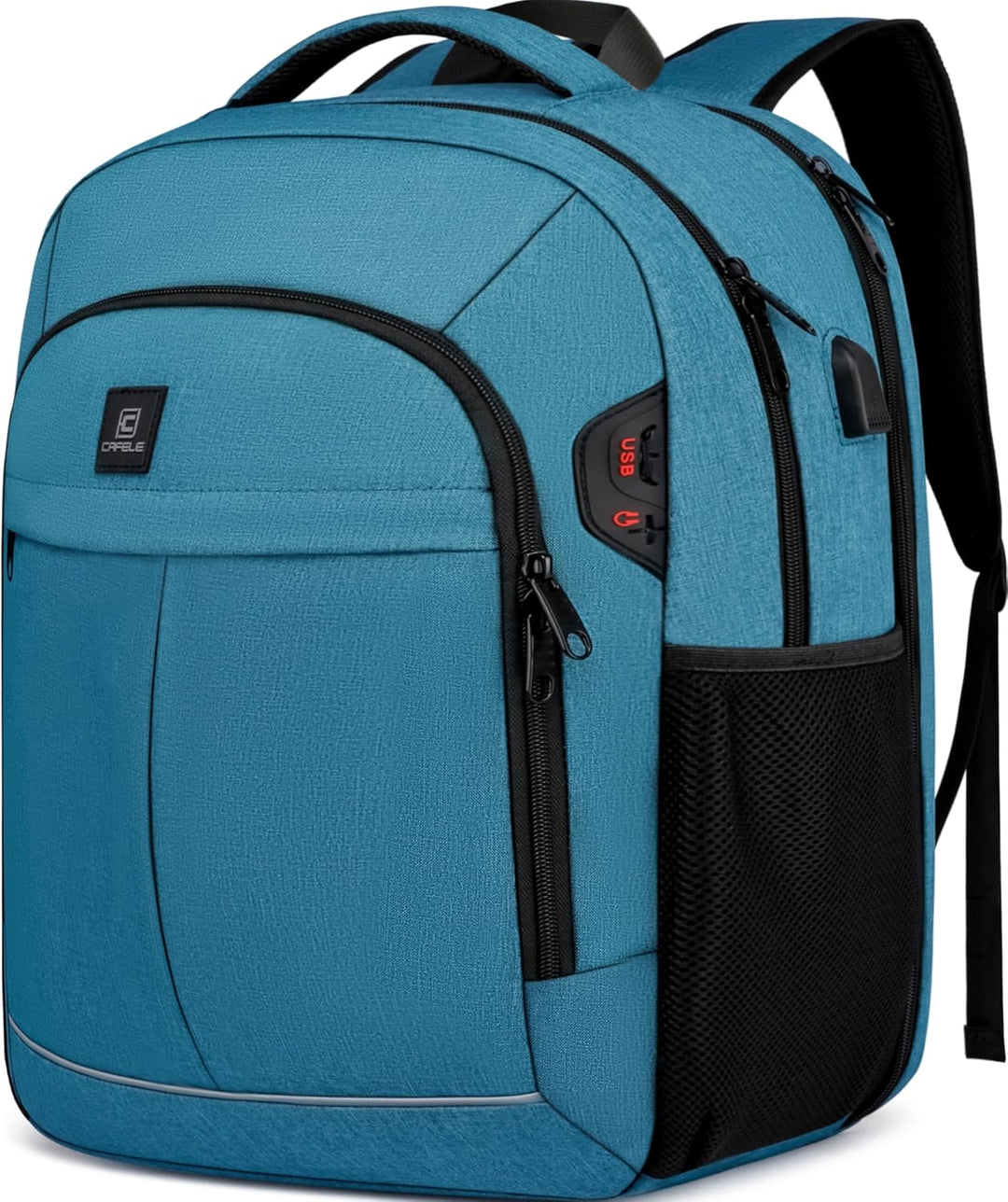 Unisex water-resistant laptop backpack with USB port & anti-theft design, perfect for daily commute.