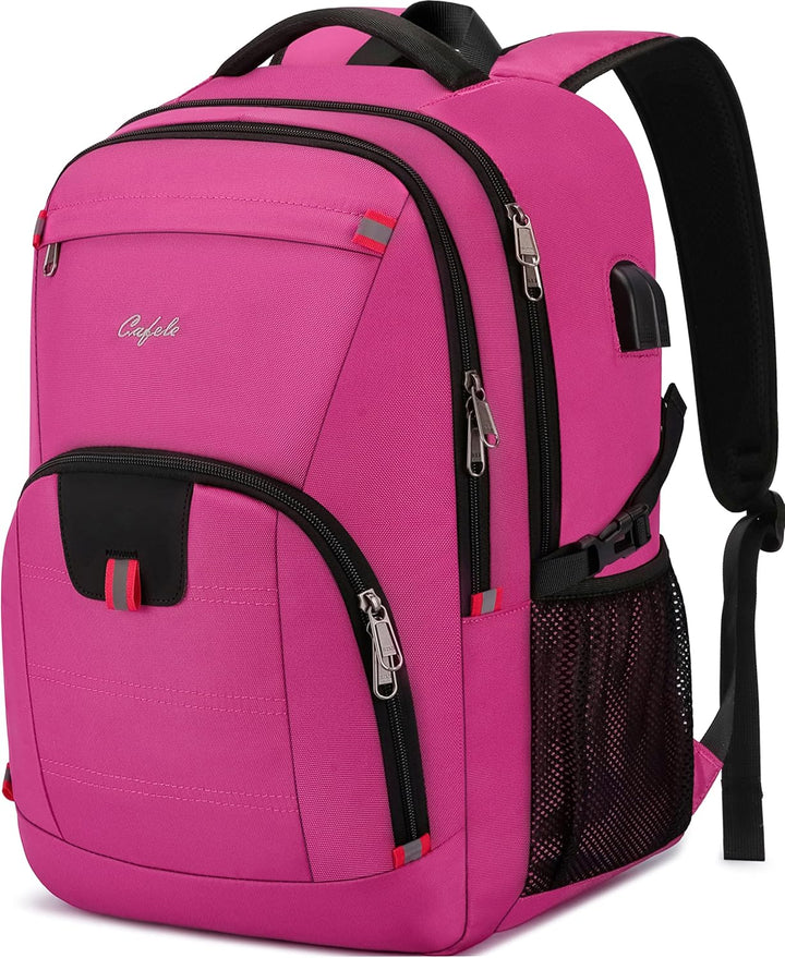 Unisex anti-theft backpack, water-resistant, USB charging, ideal for school, work, or travel.