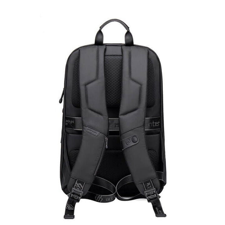 Sleek unisex commuter backpack with water-resistant fabric & ample storage, perfect for daily work or city travel.