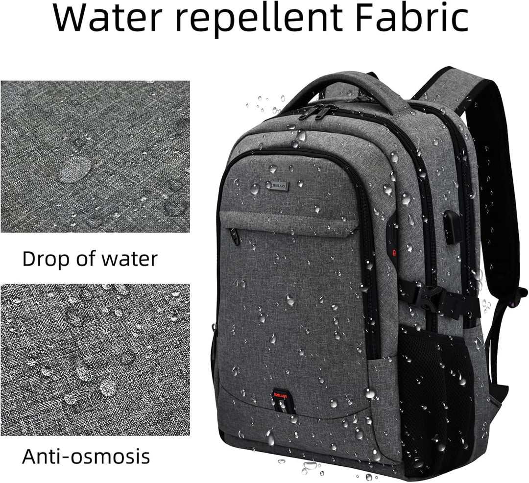 Secure anti-theft laptop travel bag, water-resistant, perfect for business.