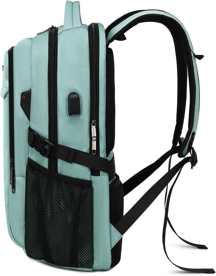 Durable travel backpack with anti-theft features, fits up to 15.6" laptops.