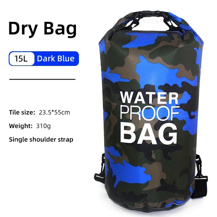 Durable waterproof backpack with wet/dry separation, essential outdoor gear for any adventure, unisex.