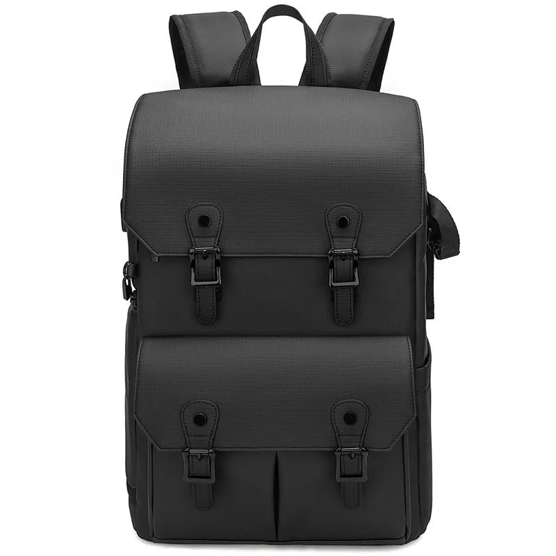 Detailed shot of the ergonomic back panel and comfortable shoulder strap on the Arven large capacity camera bag.