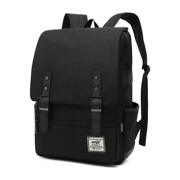 Organized school bag with padded laptop compartment, durable and waterproof for student everyday carry.