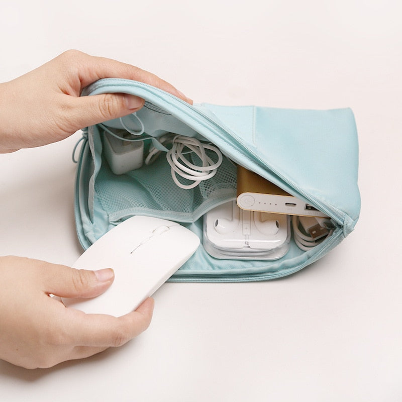 Gadget case, waterproof and compact, ideal for travel, unisex design