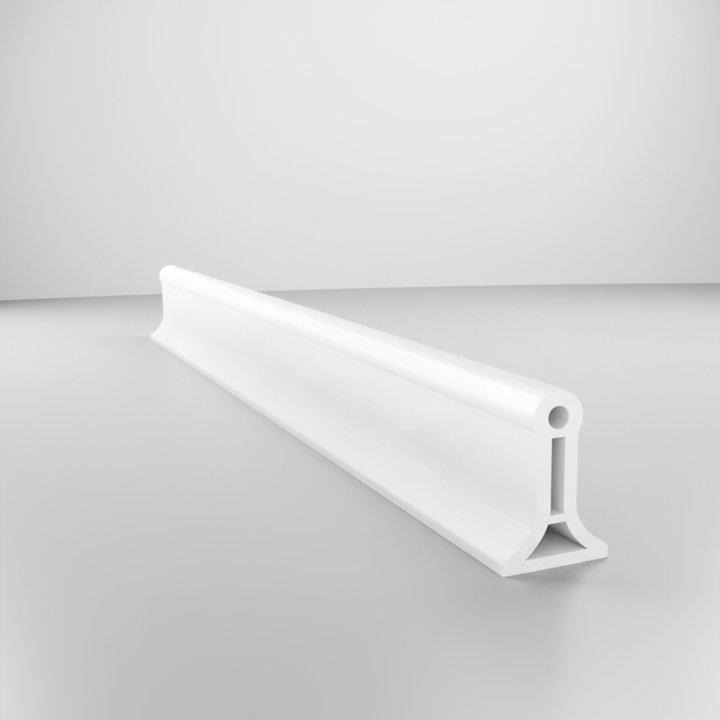 Close-up of Kompakte AquaStrip, a waterproof shower barrier strip for bathroom floor protection and water guarding